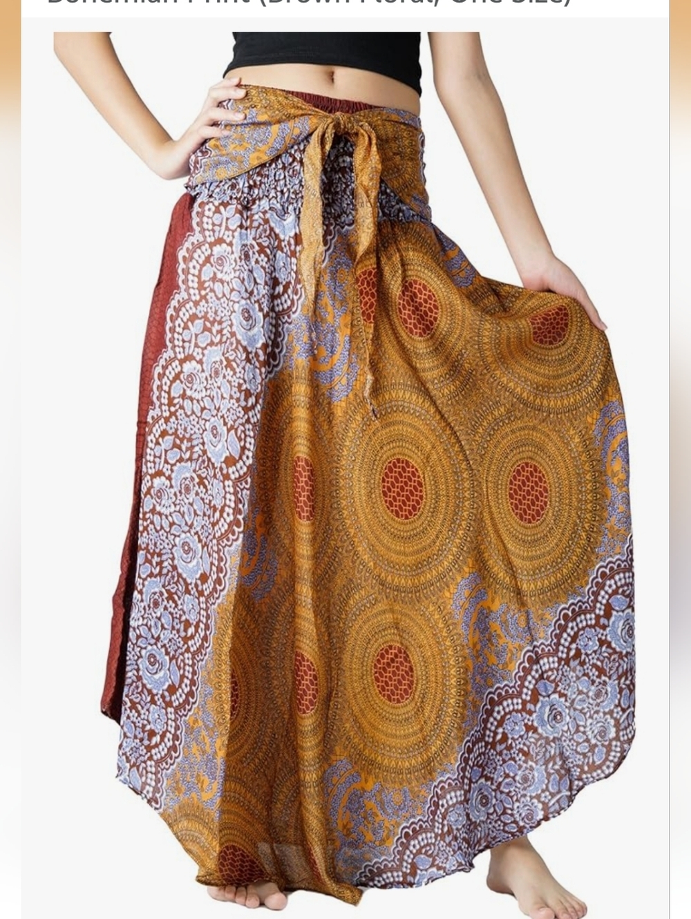 BangkokPants Women’s Brown Patterned Skirt